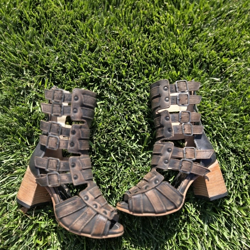 NEW FREEBIRD BY STEVEN Zeus Sandal’s  Zane Black BOOT  Size  7 Bohemian - Picture 5 of 12